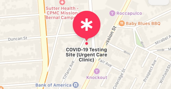 Apple Maps сообщит вам, где пройти тест COVID-19