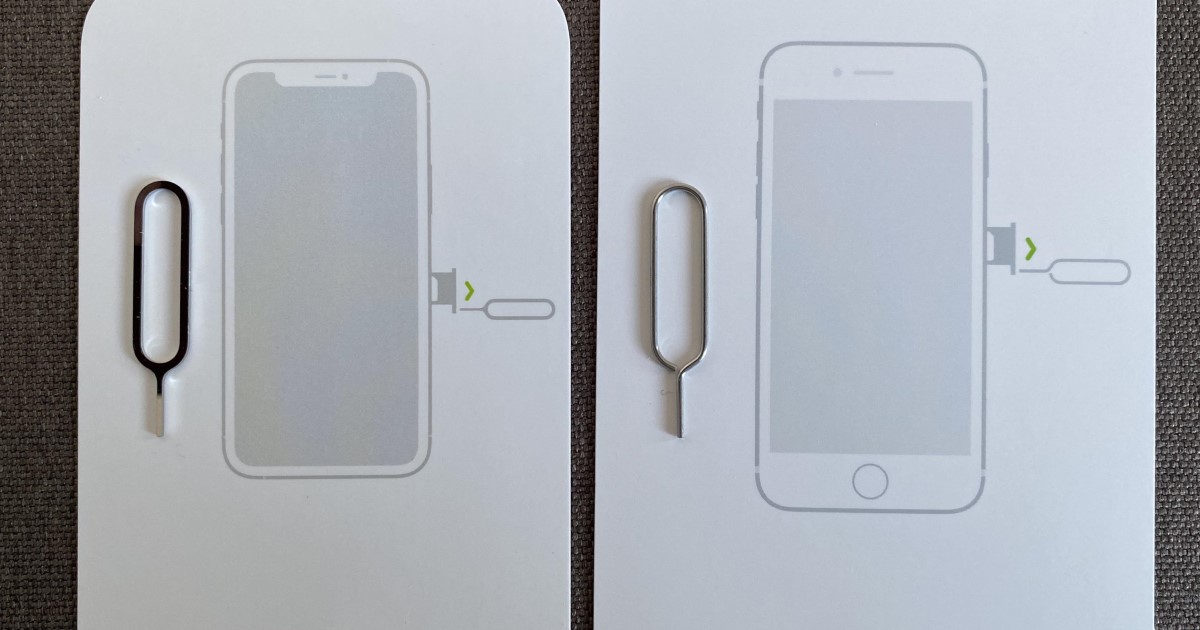 Инструмент переключения SIM-карт был изменен на iPhone SE, вероятно, чтобы сократить расходы