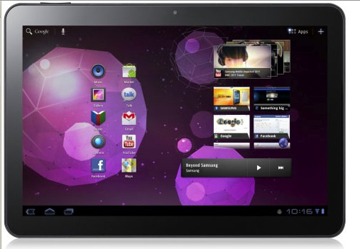 MWC 2011: Galaxy Tab 10.1 ", планшет с Samsung Honeycomb