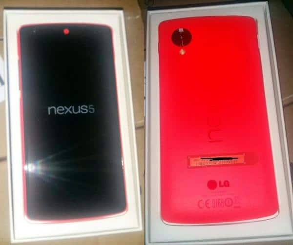 Nexus 5 в красном цвете показан в новом изображении