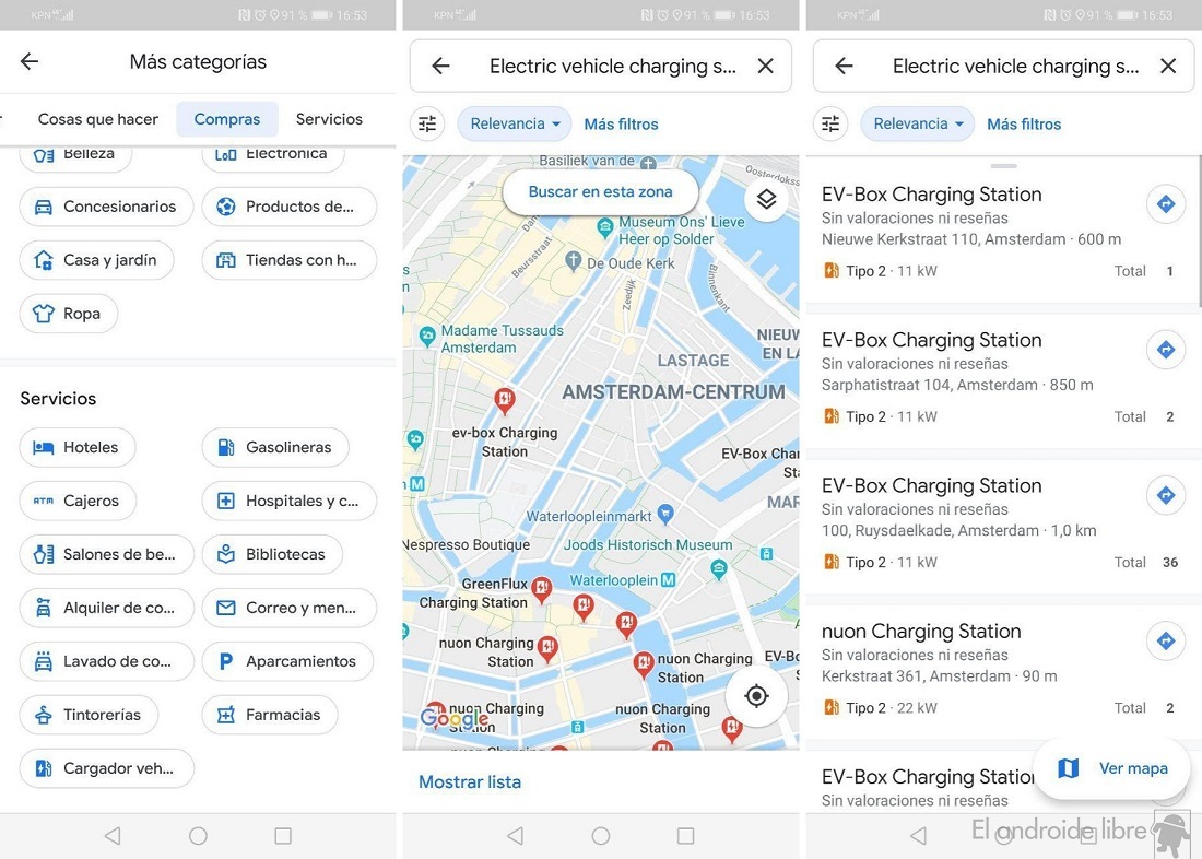 Как искать точки зарядки электромобилей в Google Maps