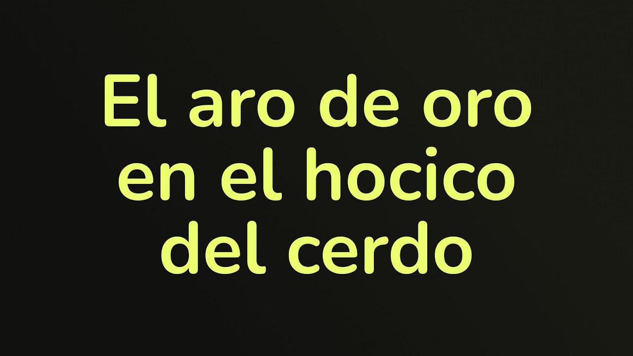 proverbios 1122 significado de un anillo de oro en el hocico de un cerdo